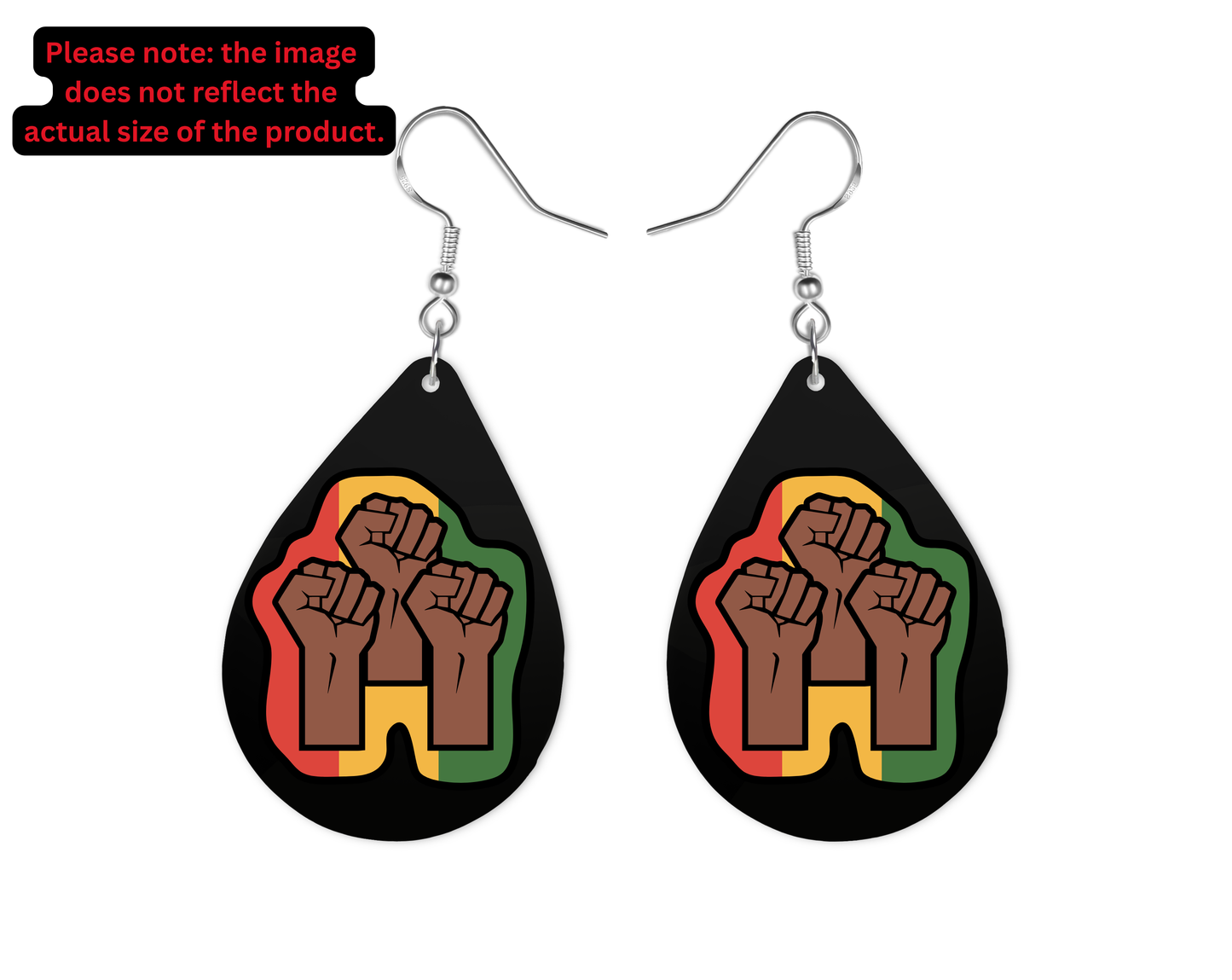 Juneteenth Colorful Teardrop Earrings