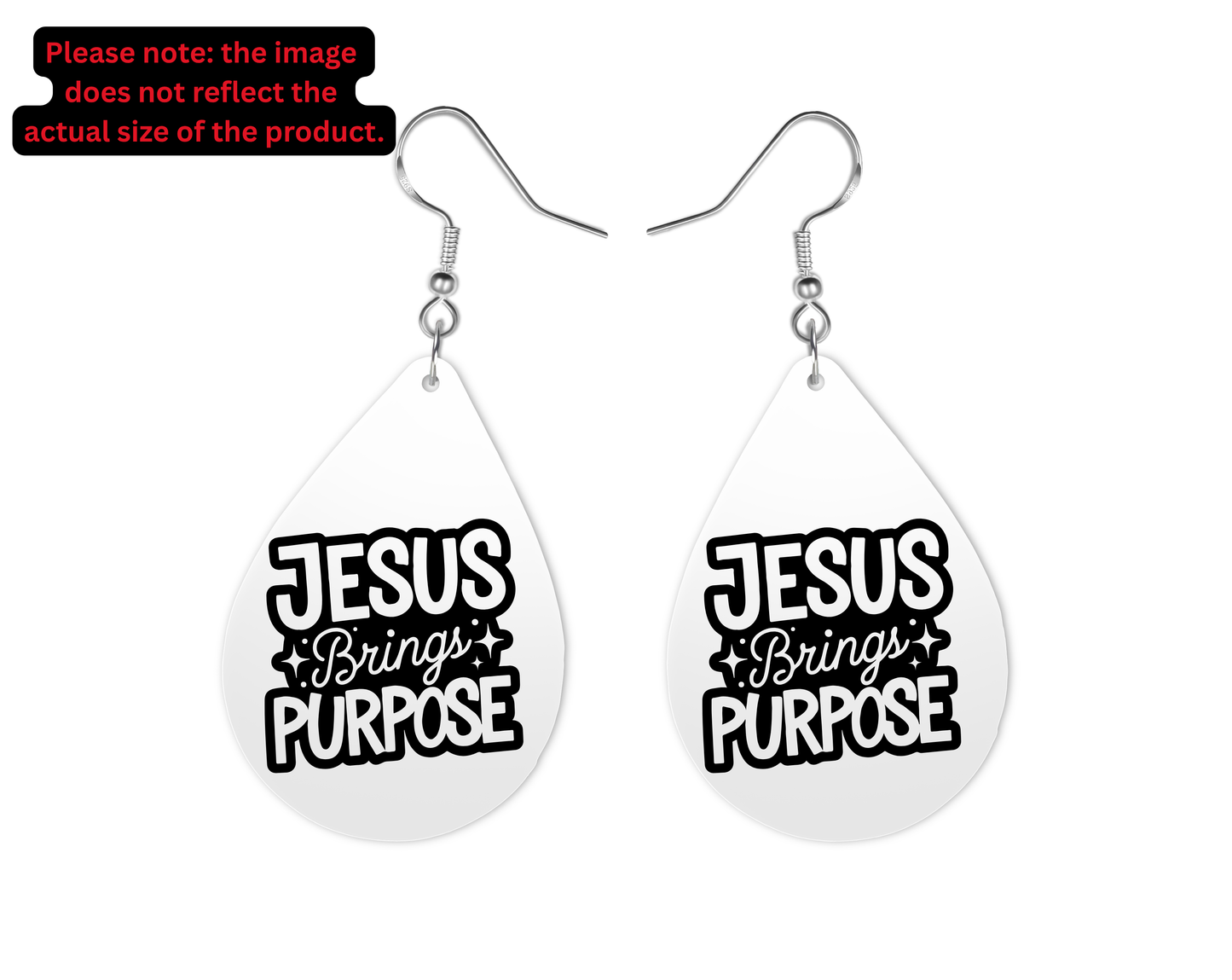 Jesus brings Purpose Teardrop Earrings
