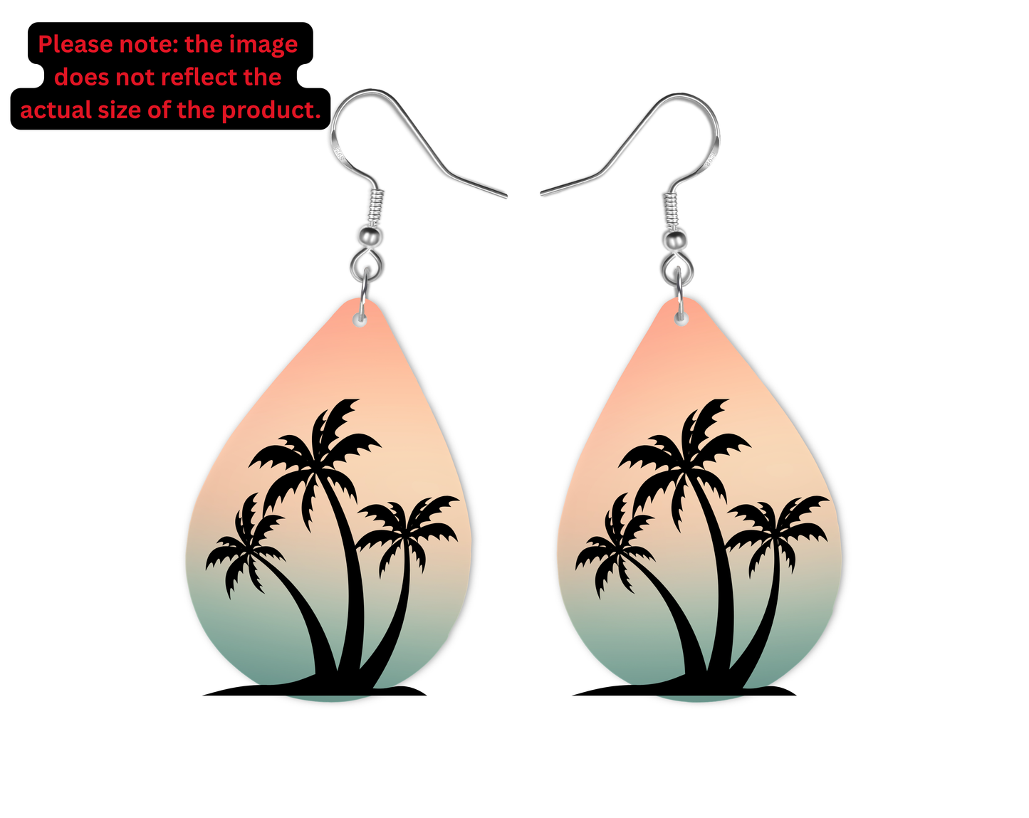 Palm Trees Teardrop Earrings