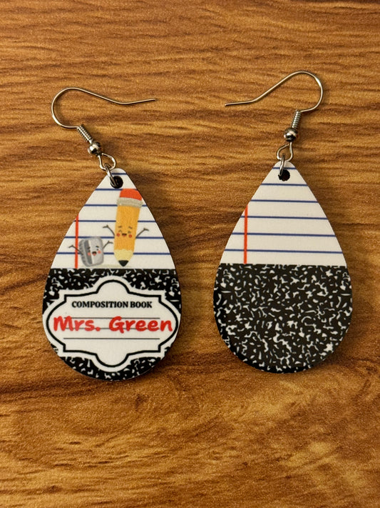 Comp Line Teardrop Earrings