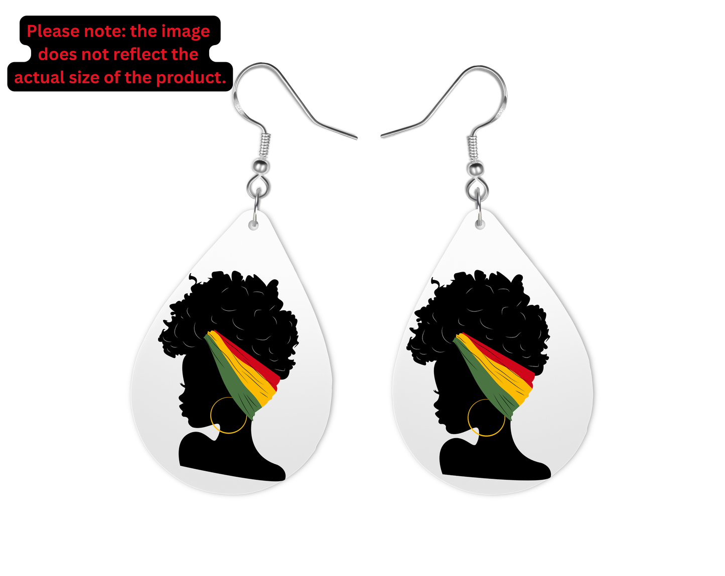 Afro updo Teardrop Earrings