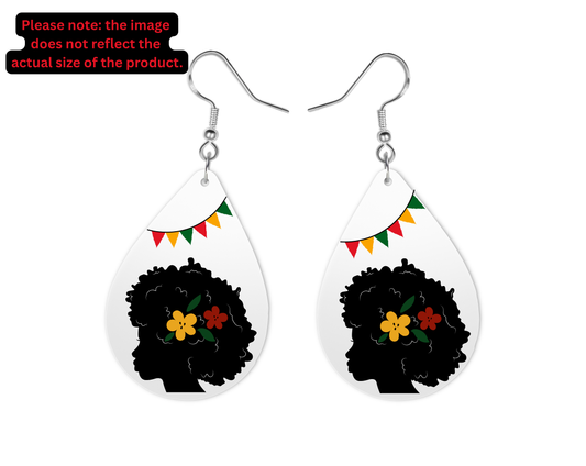 Afro Teardrop Earrings