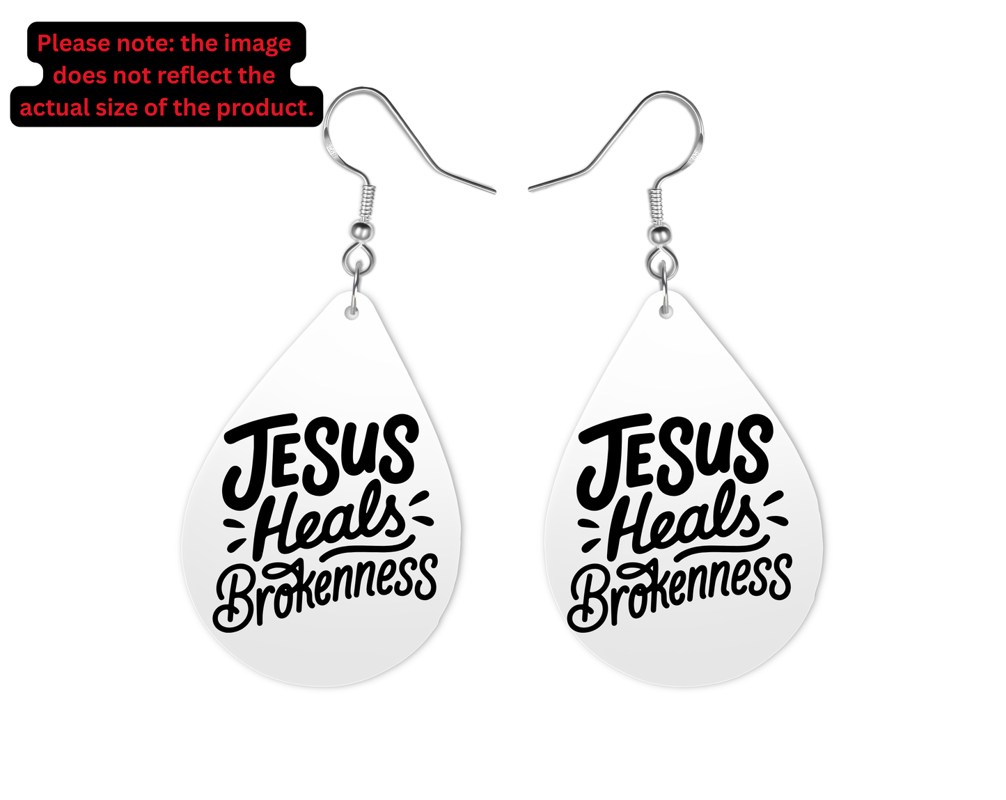 Jesus Heals Teardrop Earrings