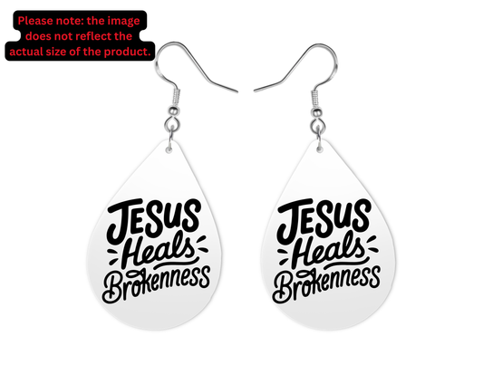 Jesus Heals Teardrop Earrings