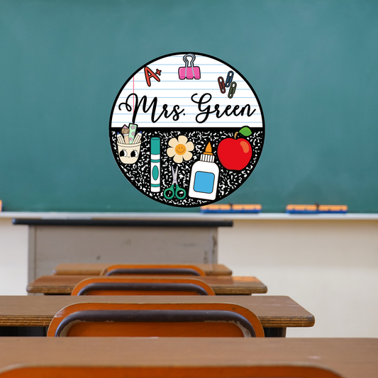 Composition Themed Door Sign