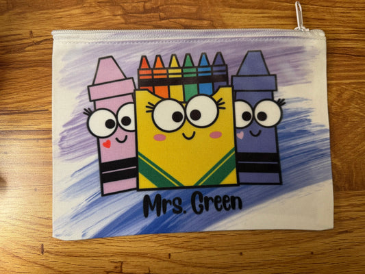 Custom Crayon Zipper Pouch
