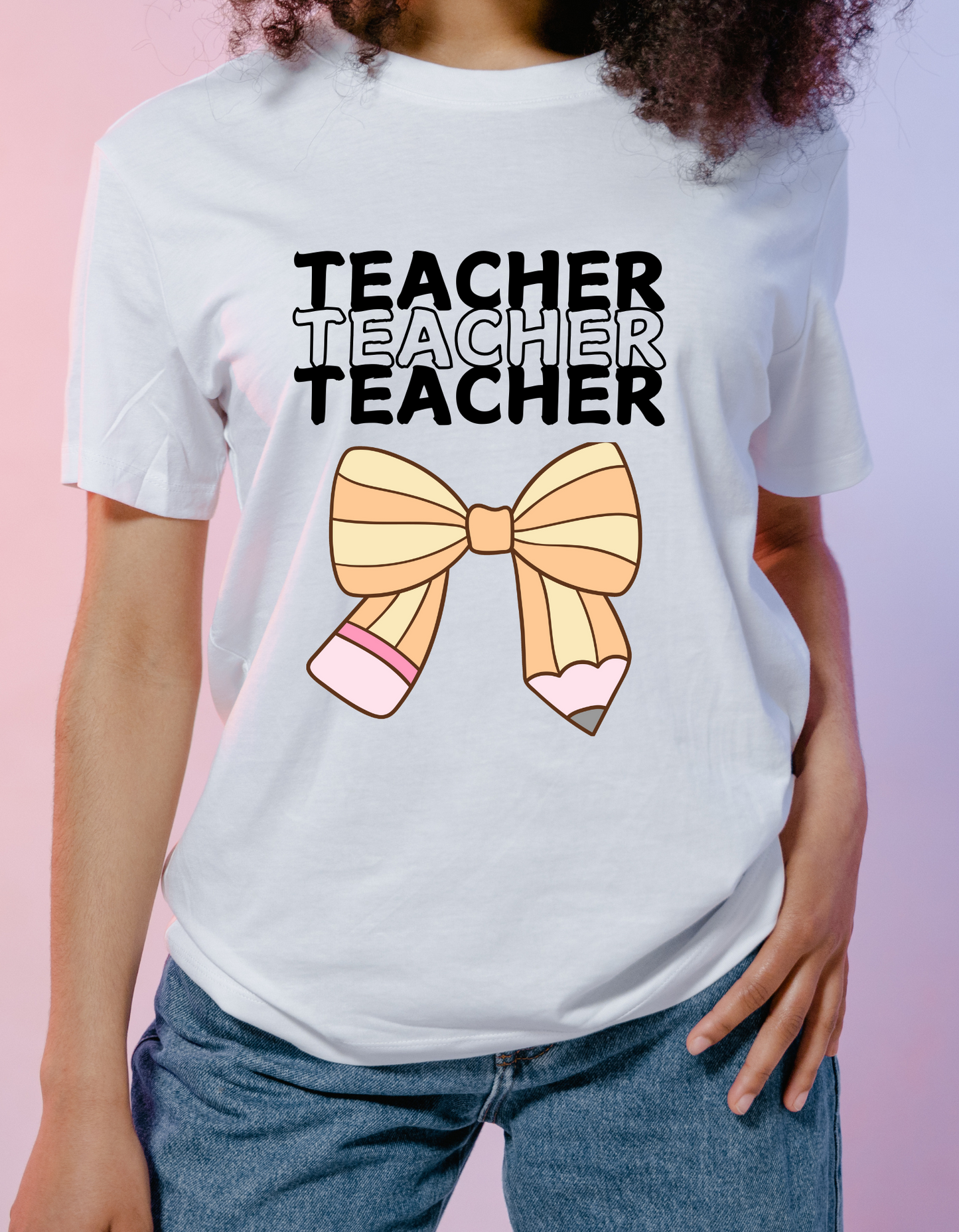 B & W Teacher Short Sleeve T-Shirt