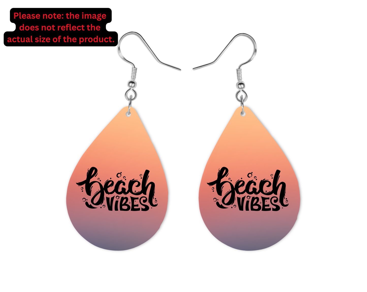 Beach Vibes (Sunset) Teardrop Earrings