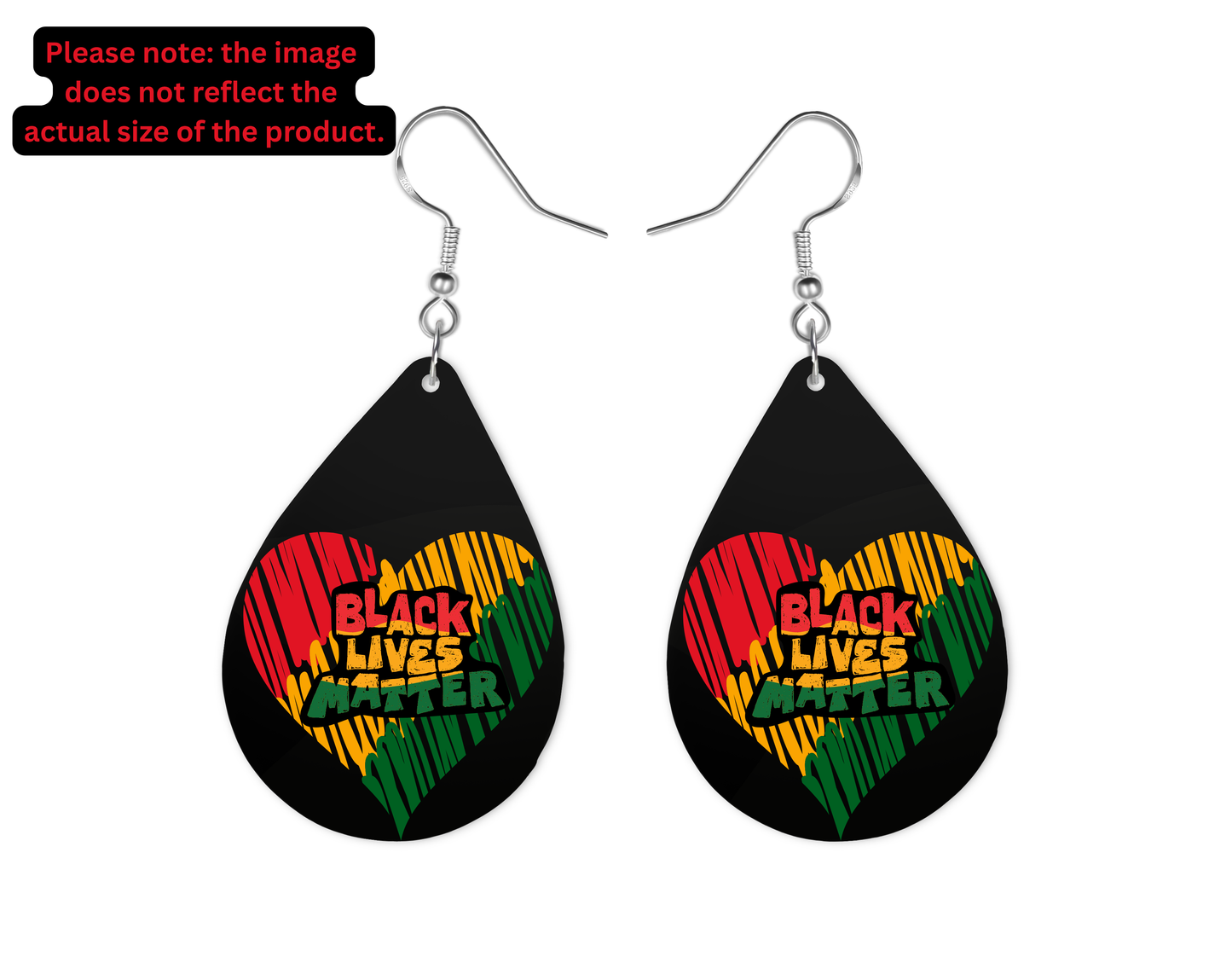 BLM Teardrop Earrings