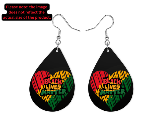 BLM Teardrop Earrings