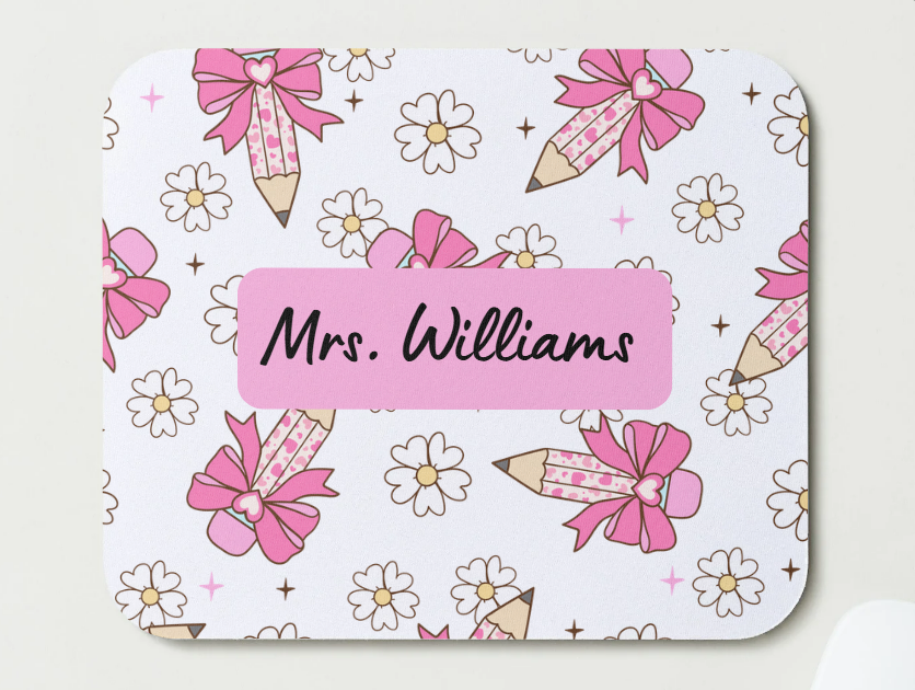 Pencil and Flowers Mousepad