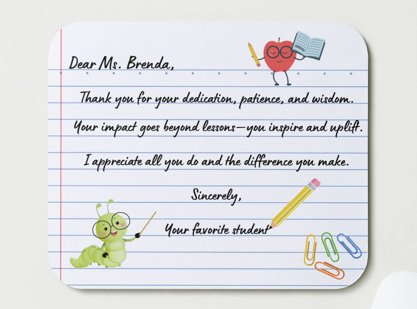 Dear Teacher Mousepad